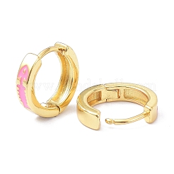 Orecchini a cerchio in ottone smaltato&nbsp;KK-P205-16G