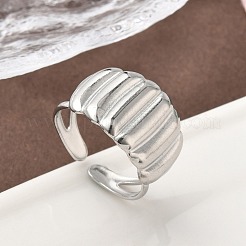 Anillos de puño abiertos de acero inoxidable 304&nbsp;RJEW-A079-01I-P