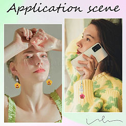 24 шт. 6 цвета непрозрачные подвески из смолы&nbsp;RESI-SC0006-46