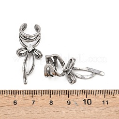 Серьги-манжеты с бантом из хирургической нержавеющей стали 316 EJEW-C160-02AS