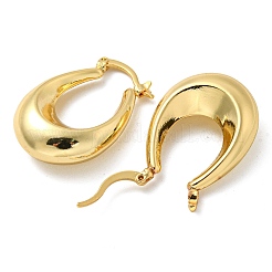 Массивные серьги-кольца из латуни с покрытием в виде стойки для женщин EJEW-Z048-11G