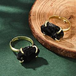 Natürliche Obsidian-Fingerringe&nbsp;RJEW-B122-01G-03