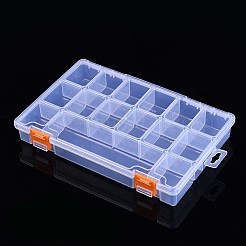 Прямоугольный полипропиленовый контейнер для хранения бусинок CON-N014-01