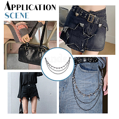 2 шт. алюминиевый и железный шип заклепки кисточки цепи ремень&nbsp;AJEW-UN0002-11EB