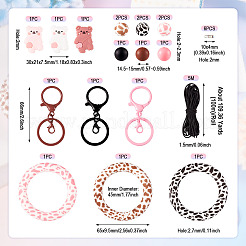 Набор для изготовления силиконового брелока «кольцо и медведь» своими руками&nbsp;DIY-TA0009-16