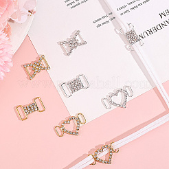 16 stücke 8 arten messing & legierung kristall strass schuh dekoration&nbsp;FIND-GF0007-24