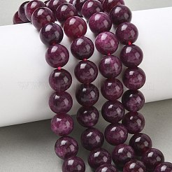Billes de jade naturelles de teint en malaisades teintes&nbsp;G-G021-01D-06