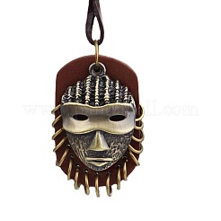 Винтажные пасхальные подвески из сплава с имитацией кожаной племенной маски.&nbsp;FS-WG7B4BC-01