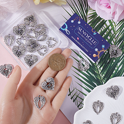 40шт 4 стиля подвески из сплава в тибетском стиле TIBE-SC0001-93