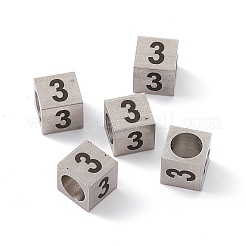 Европейские бусины из нержавеющей стали 303 STAS-G286-P03