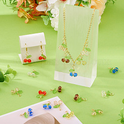 60шт 6 цвета стеклянные подвески PALLOY-TA00249