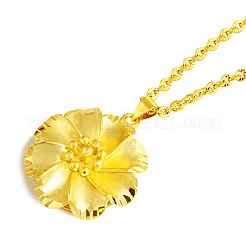 Модные латунные цветочные подвески-ожерелья для женщин FS-WG1F8AB-01