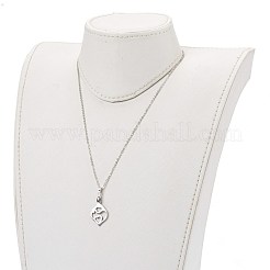 201 colliers pendentifs en acier inoxydable&nbsp;NJEW-JN03341-02