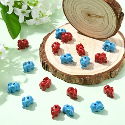 20шт 2 цвета синтетические коралловые бусины&nbsp;CORA-YW0001-03