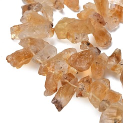 Нити из нагретых натуральных цитриновых бусин&nbsp;G-L650-J01-01