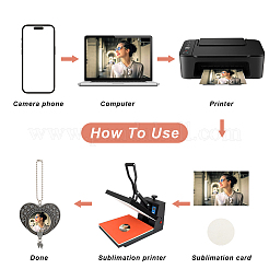 6 комплект 6 стилей цинковый сплав термоперенос сублимационная заготовка подвеска украшения&nbsp;AJEW-GA0007-54