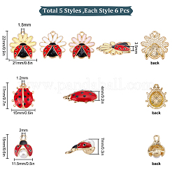Подвески из сплава эмали 30шт 5 стиля FIND-SC0003-07