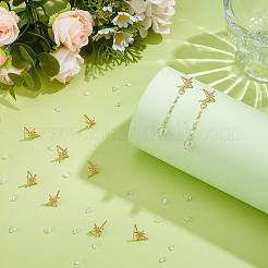 Латунные серьги-гвоздики из циркония&nbsp;KK-DC0004-92