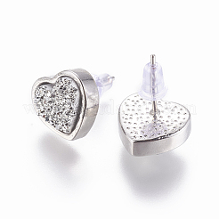 Clous d'oreilles en laiton&nbsp;EJEW-J098-EP