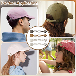 40 ensemble de 4 couleurs de fermoir de sangle de boucle de casquette de baseball en fer&nbsp;FIND-BC0014-11