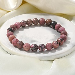 Natürliche rhodonite Perlen Armbänder dehnen&nbsp;BJEW-DJ0001-33B