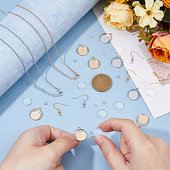 Наборы для изготовления сережек и ожерелья из латуни и железа с пустым куполом своими руками&nbsp;DIY-HS0001-05B