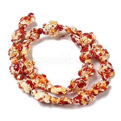 Нити из синтетических бирюзовых бусин G-P507-05B