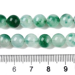 Teñidos naturales blancas abalorios de jade hebras&nbsp;G-T138-8mm-210-8