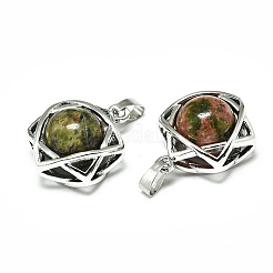 Природные подвески Unakite&nbsp;G-R485-01B