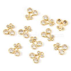 10шт латунные микропаве прозрачные кубические циркониевые подвески&nbsp;KK-TA0002-85