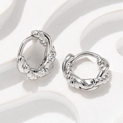 Латунные серьги обруча EJEW-Q015-03P-01