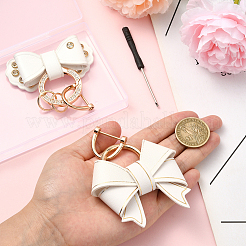 2 шт. 2 стиля подвеска-бантик из искусственной кожи&nbsp;HJEW-SP0001-23B