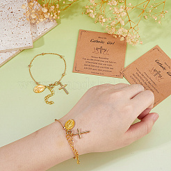 Сплав шарм браслеты&nbsp;BJEW-WH0014-108G