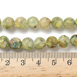 Нити из окрашенных натуральных доломитовых бусин G-D337-8mm-D02