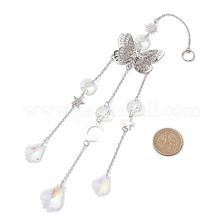 Латунные подвесные ловцы солнца в форме бабочки HJEW-JM04249