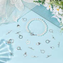 90 комплект 9-х видов застежек-тогл в тибетском стиле&nbsp;FIND-WR0011-86AS