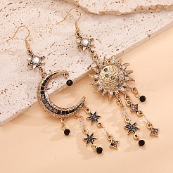 Луна со звездой в стиле бохо из сплава со стразами висячие серьги&nbsp;FS-WG4F242-01