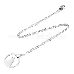 Не тускнеющие подвески из нержавеющей стали 201 NJEW-S105-JN515-45-1