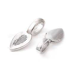 Клеящиеся плоские подушечки из сплава в тибетском стиле для изготовления подвесок TIBEP-YW0001-50