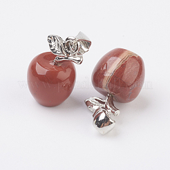 Природные красной яшмы подвески&nbsp;X-G-G742-06P