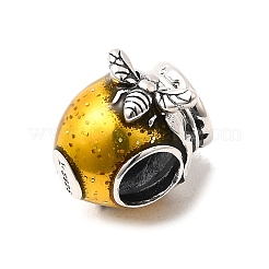 925 стерлингового серебра эмали европейские шарики STER-Z013-07P-04