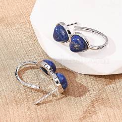 Boucles d'oreilles puces en forme de cœur pour la Saint-Valentin&nbsp;EJEW-T053-01P-12