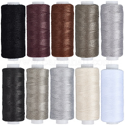 10 шт. нитки швейные полиэстеровые 10-х цветов SENE-CY0001-05A