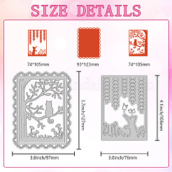 Трафареты для резки углеродистой стали в форме кошки&nbsp;DIY-WH0309-2488