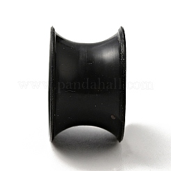 シリコーン耳栓ゲージ  男性女性用トンネル耳エキスパンダー  ブラック  9x14mm  ピン：9.5mm&nbsp;EJEW-G319-01F