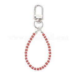 3 шт. 3-х цветные стеклянные подвесные украшения в виде семян&nbsp;HJEW-JM03053