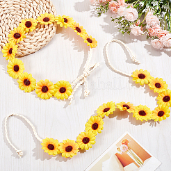 2 шт. тканевая повязка на голову с маленьким подсолнухом OHAR-CP0001-20A