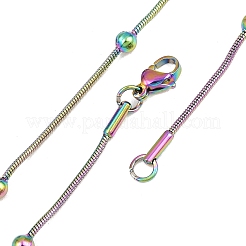 Collane a catena tonda in acciaio inossidabile 304 con placcatura ionica (ip)&nbsp;STAS-G244-88B-M
