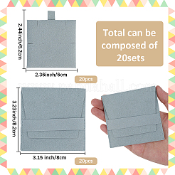 20 шт. конверты для украшений из микрофибры&nbsp;ABAG-SP0001-47B