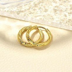 Pendientes de aro de acero inoxidable 304 para mujer&nbsp;EJEW-M068-14G-06